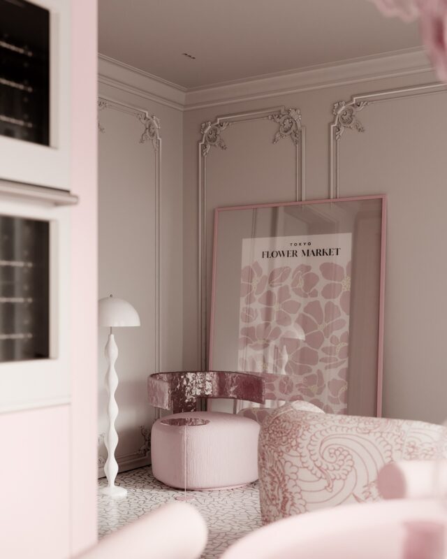 statement-pink-wall-art-against-wall
